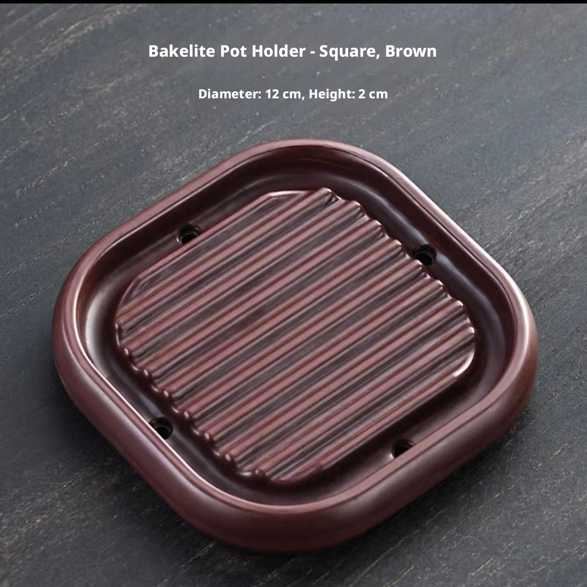 Chinese base for pot holder-round model-red-Bakelite-1 piece