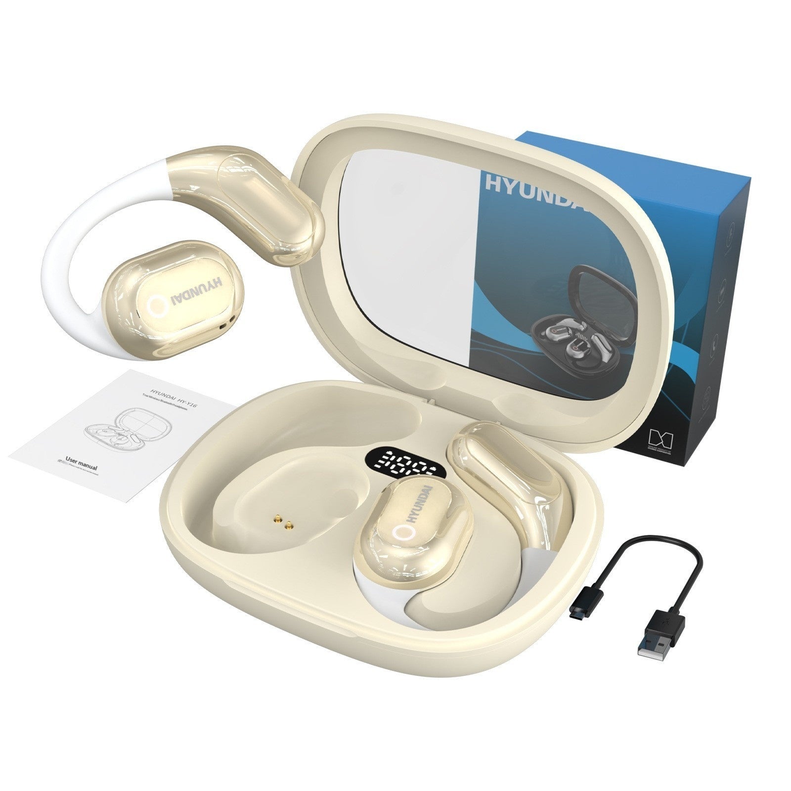 Y16 Auriculares de traducción de voz inteligente Traductor binaural chino-inglés