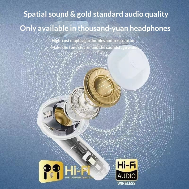 Auriculares inalámbricos Bluetooth con cancelación activa de ruido para deportes, correr y jugar con llamadas HD