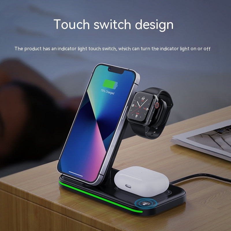 Cargador Rápido Inalámbrico Multifuncional Plegable