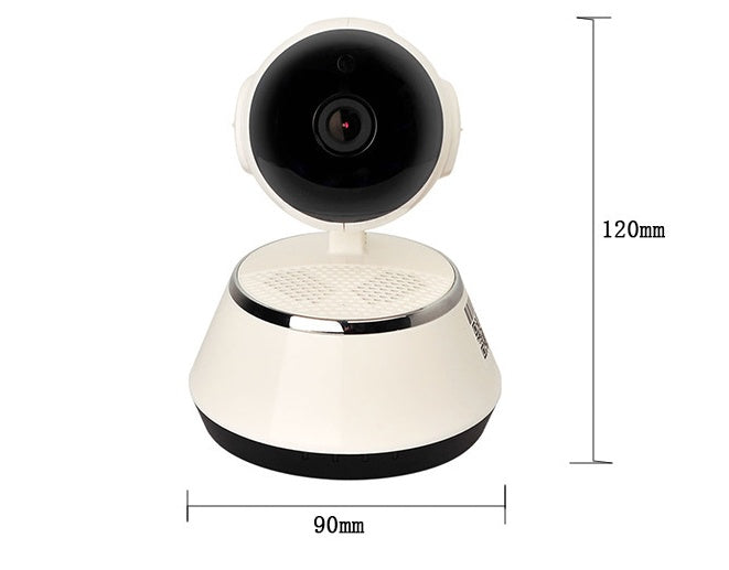 Cámara IP inalámbrica WIFI 720P Cámara de seguridad para el hogar Ranura Micro SD Compatible con micrófono y P2P Aplicación gratuita Plástico ABS