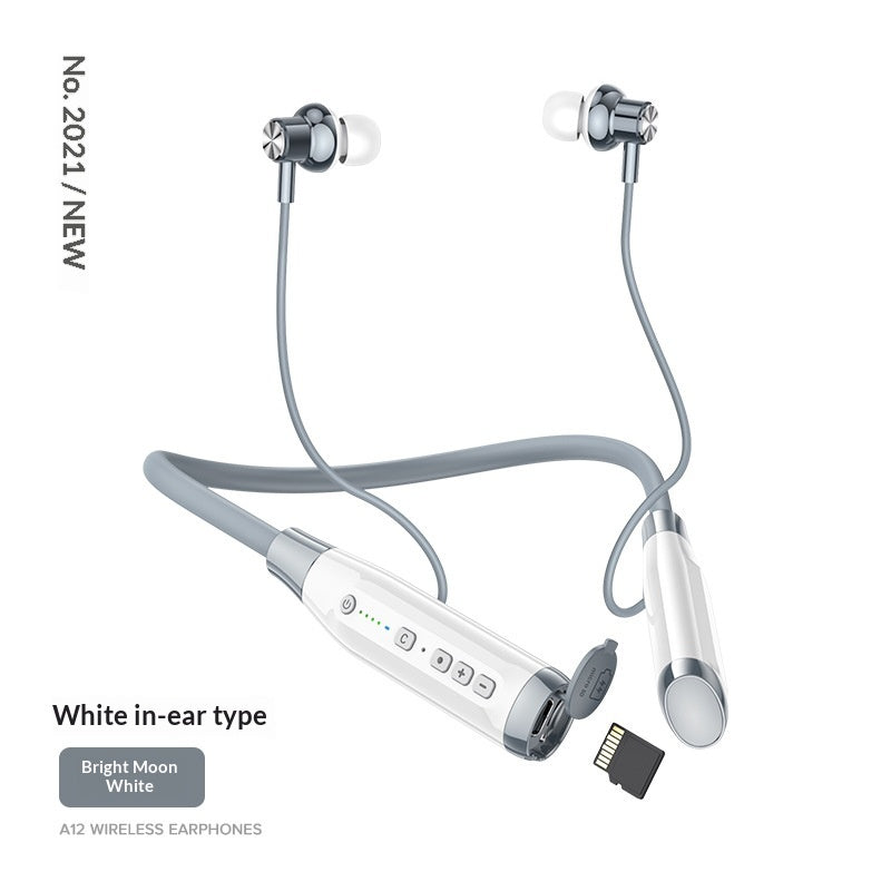 Ultra-long Standby Wireless Neckband Bluetooth Earphones With A Card Slot