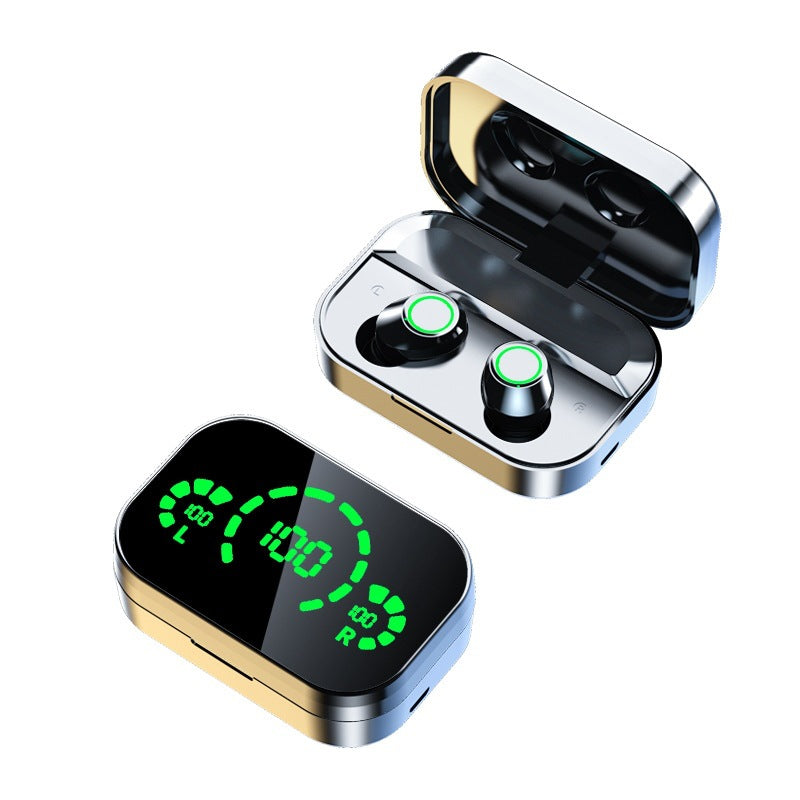 Auriculares inalámbricos Bluetooth YD03 TWS con pantalla grande inteligente, pantalla digital y luz de respiración intrauditivos