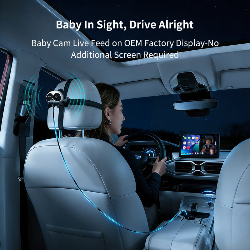 Cámara inalámbrica de monitor de bebé con CarPlay