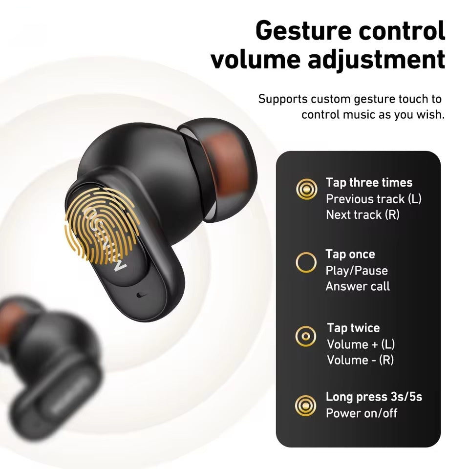 Auriculares deportivos inalámbricos con cancelación de ruido, traducción y conectividad Bluetooth