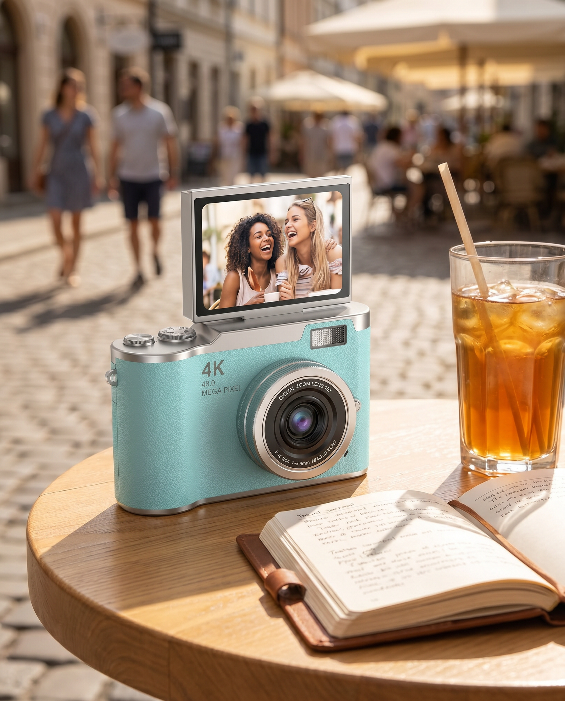 4K Digital Camera With High Pixel Count And HD Quality Perfect For Selfies And Easy Photo Uploads To Your Phone