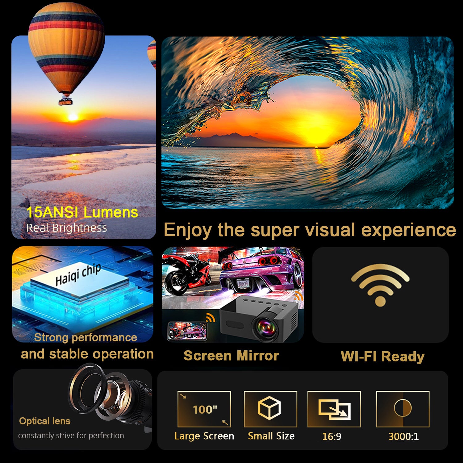New YT100 Portable Mini Home Projector