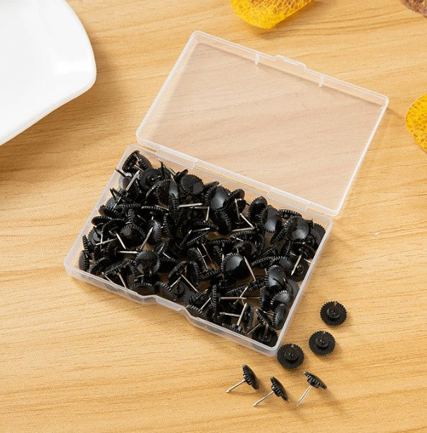 Gear thumbtack-transparent-100 pieces