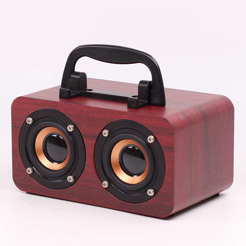Altavoz Bluetooth inalámbrico de madera portátil para exteriores