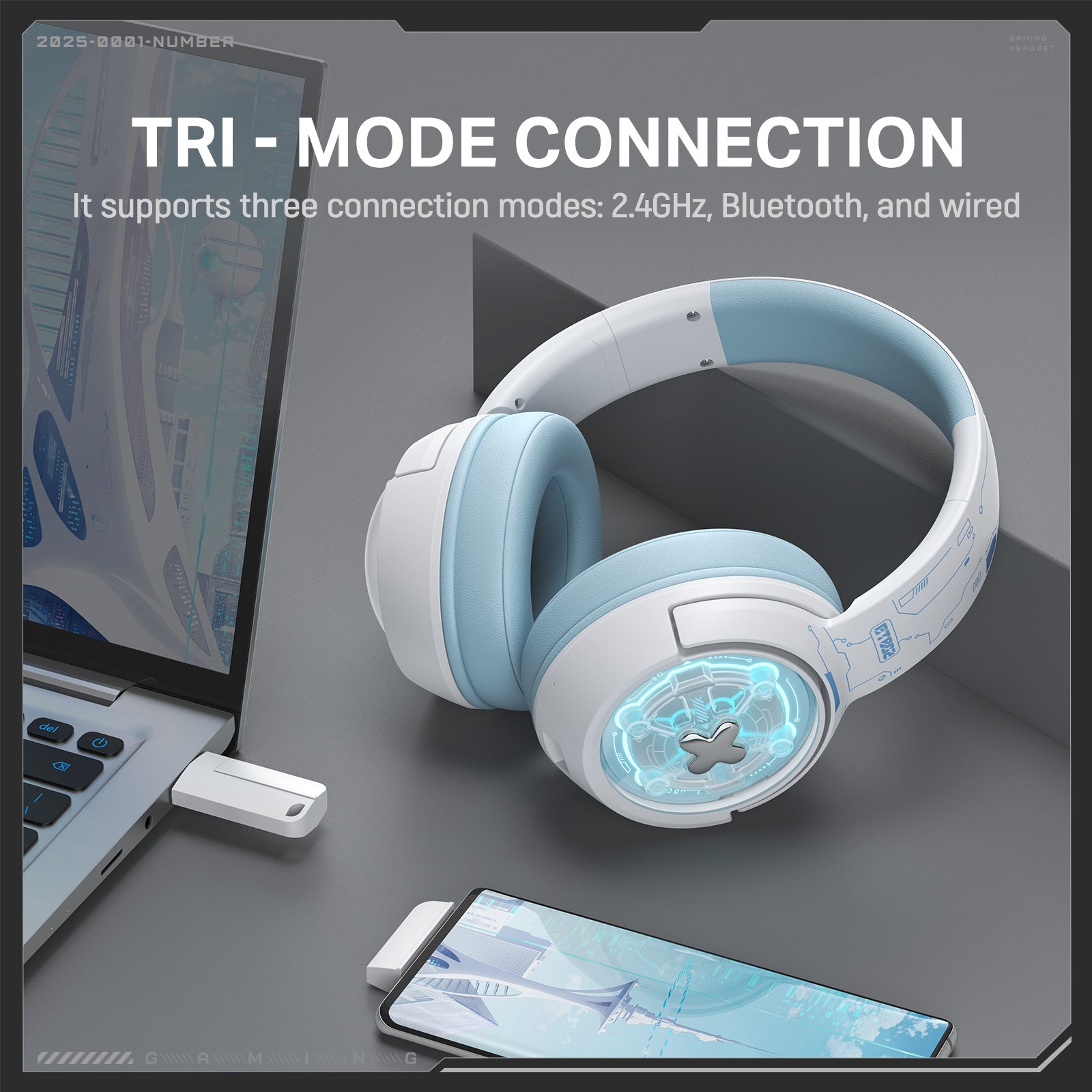 Auriculares inalámbricos para juegos: Auriculares Bluetooth supraaurales