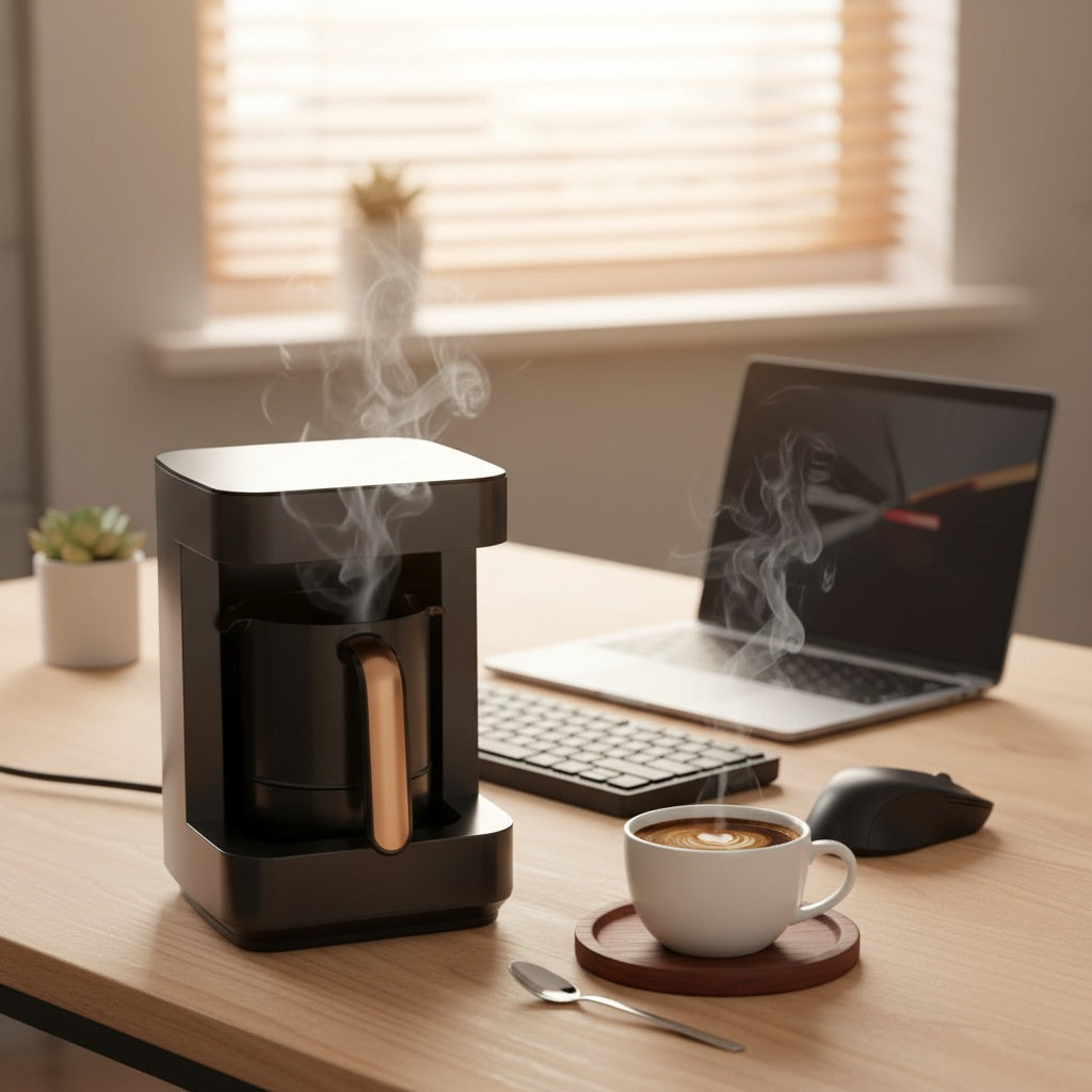 Stirring Milk Tea Pot With Digital Display Heating Coffee Maker