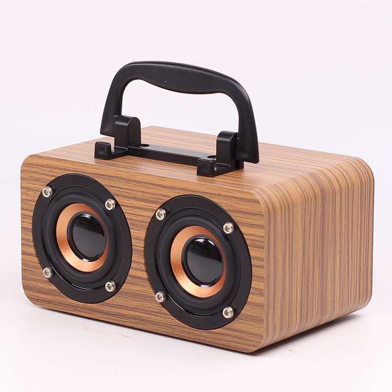Altavoz Bluetooth inalámbrico de madera portátil para exteriores