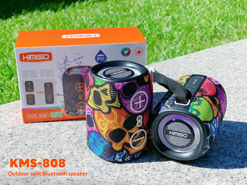 Two-in-one Split-unit Audio System Detachable Cylindrical Bluetooth Speaker With Dazzling Colorful Subwoofer