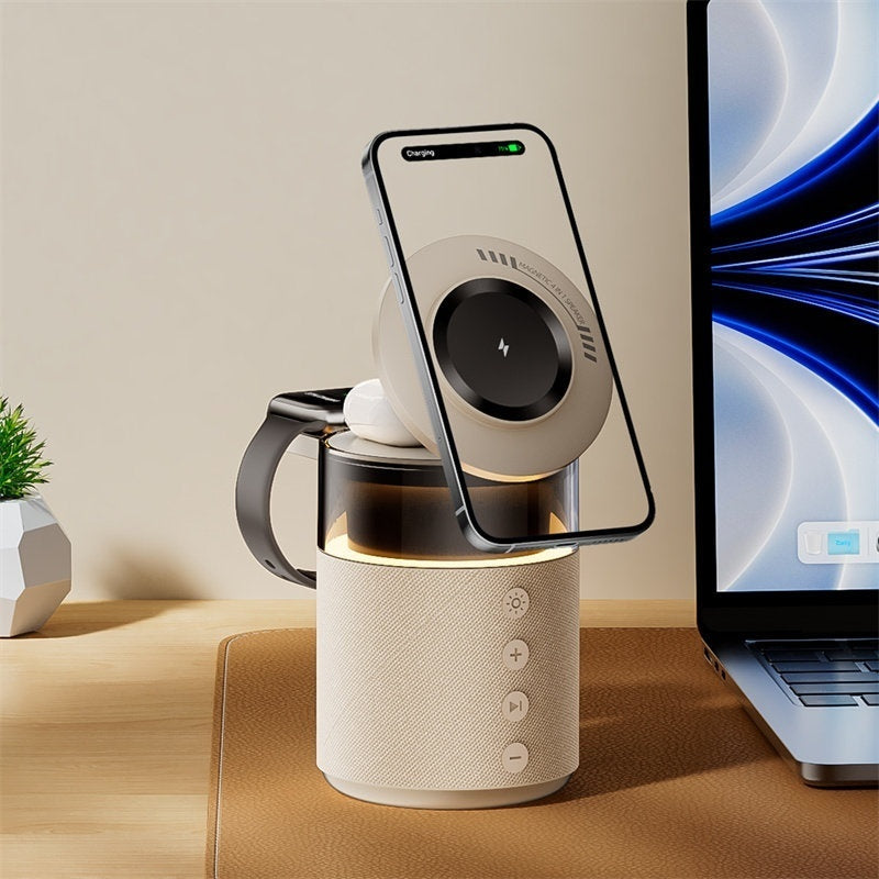 Cargador de teléfono inalámbrico para niños y niñas, altavoz Bluetooth multifuncional como regalo de San Valentín o cumpleaños