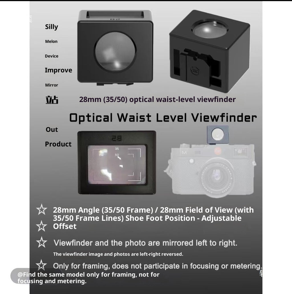Waist-level Viewfinder Diy 3d Printing 50mm