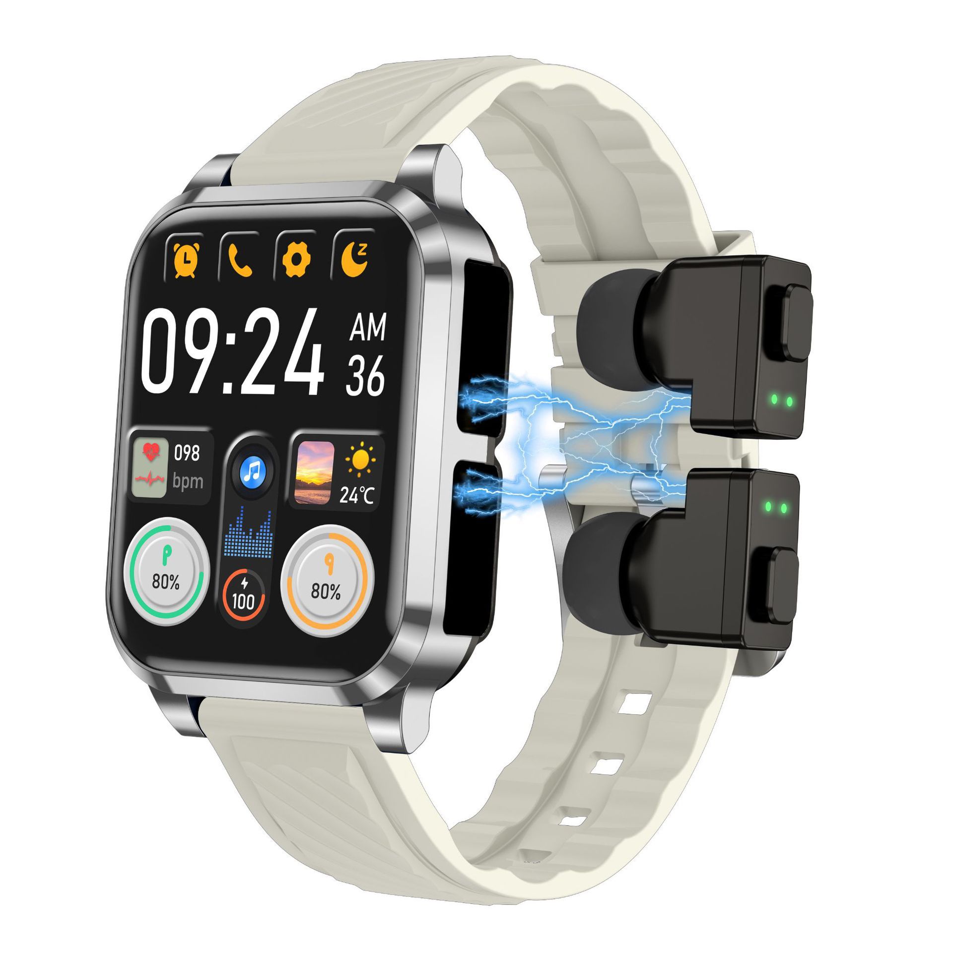 Smart Bluetooth Earbuds Multi-functional High-tech Smartwatch For Calls And Music