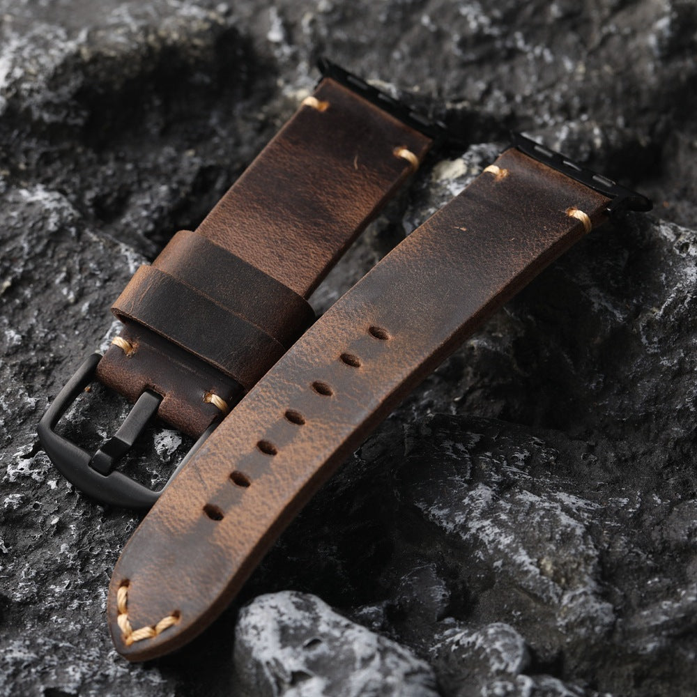 Handmade Top Layer Cowhide Strap