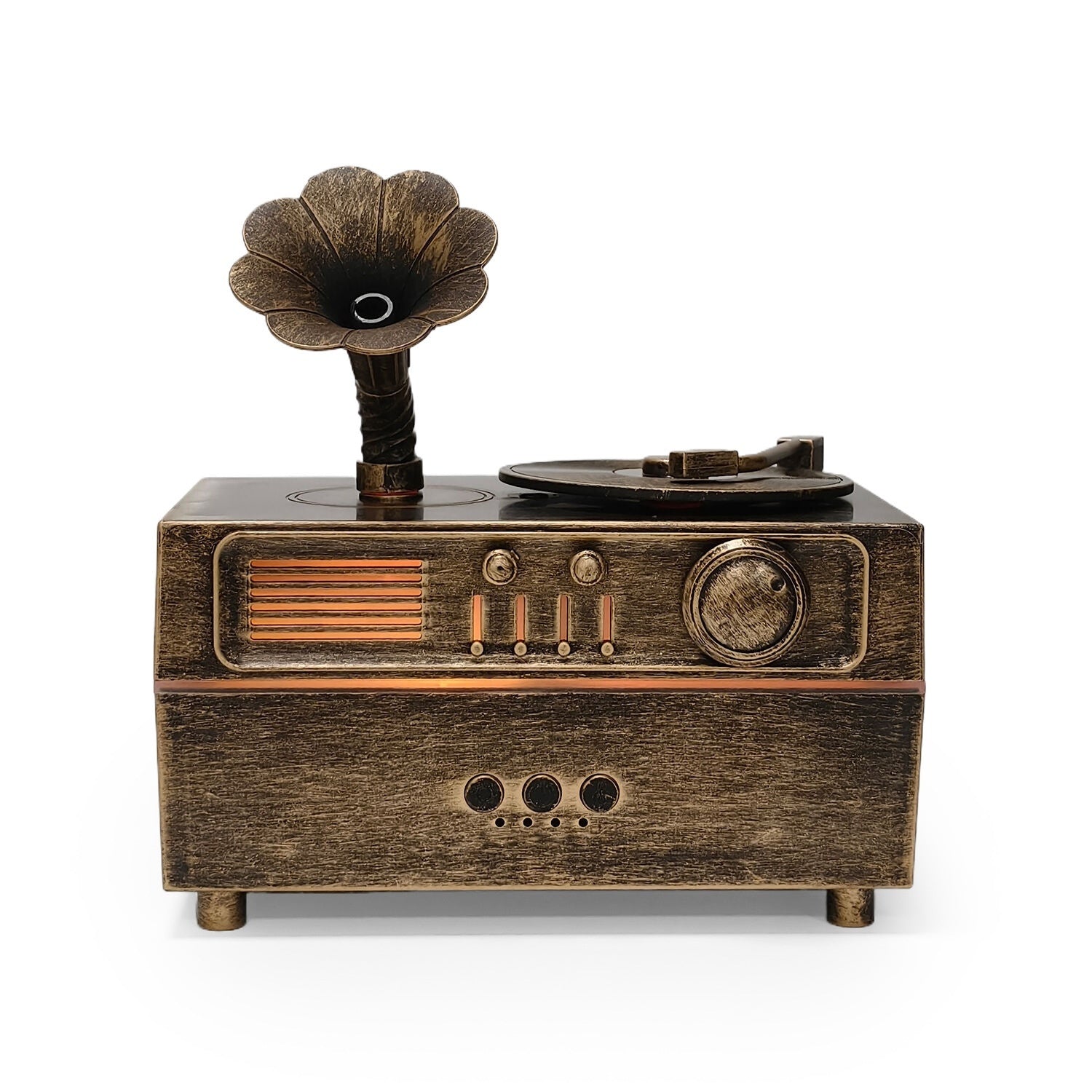 Retro Rotating Phonograph Aromatherapy Diffuser Bluetooth Speaker Creative Decorative Piece Air Humidifier