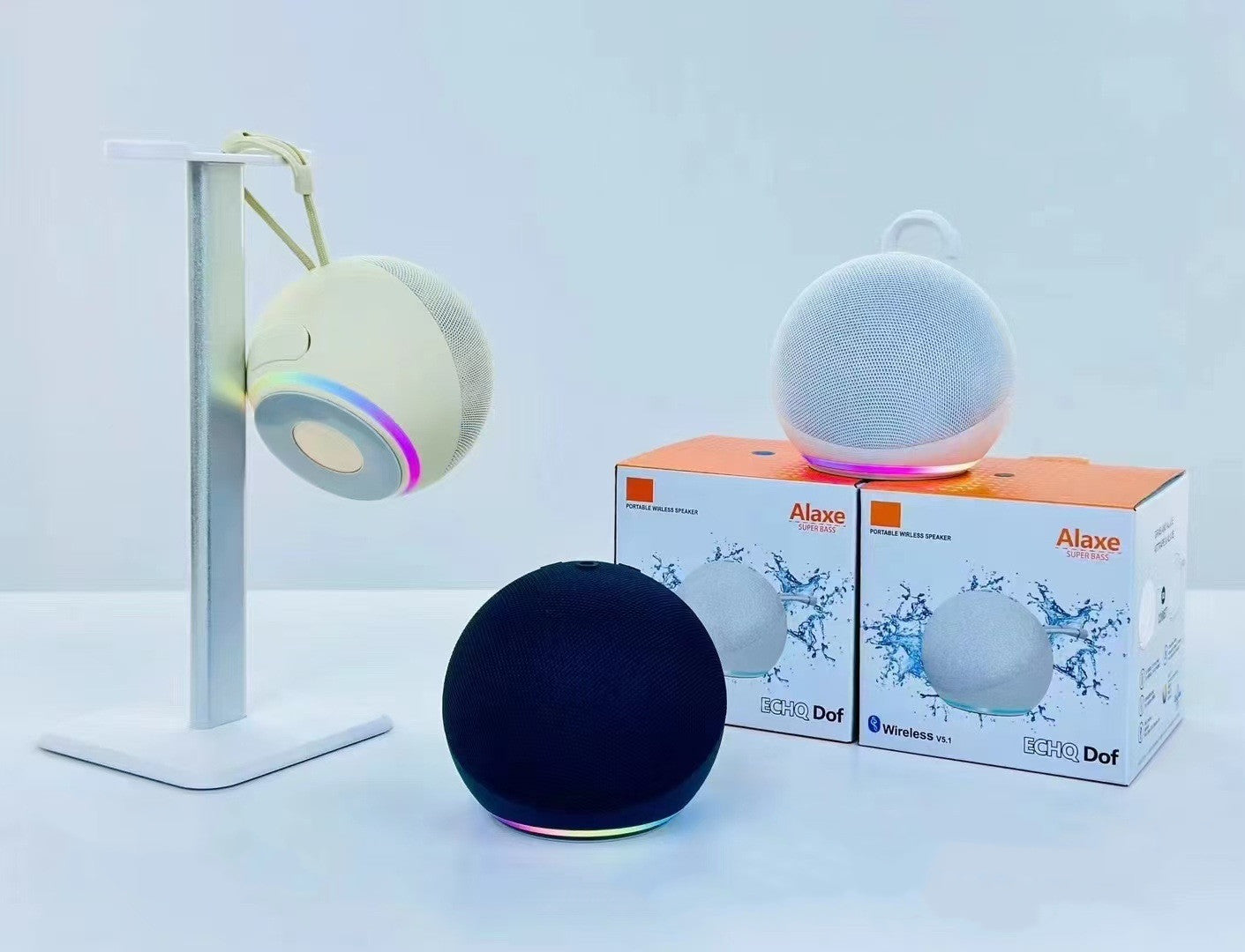 Minialtavoz de tela con ranura para tarjetas, montaje en pared y subwoofer de escritorio