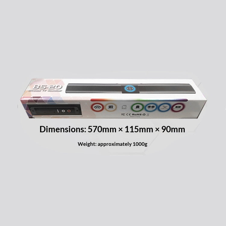 Bluetooth Speaker Wireless Card-Reading Long Strip Wall-Mounted Home Theater Audio System