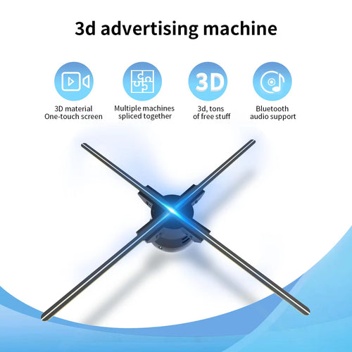 3Dhologramfan, 60cm 3Dhologramfan Projector HD 720 LED Holographic Christmas Tree Advertising Display With Remote Bluetooth WiFi, Video Library For Business,Bar,Halloween Missyou 23.6 Inch