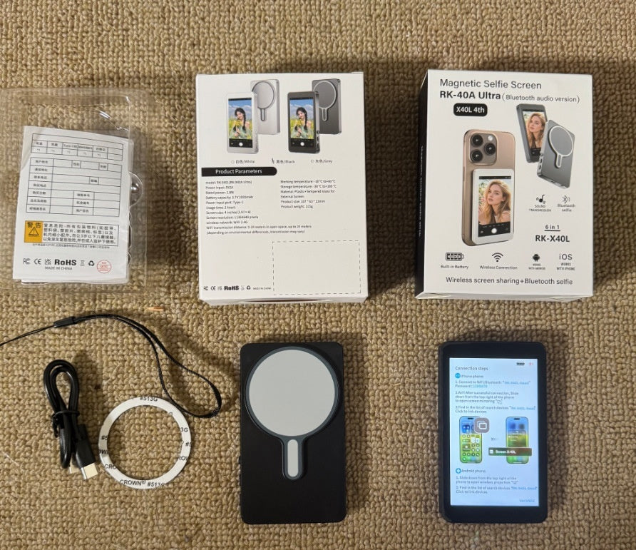 Mobile Phone Selfie Same-screen Magnetic Suction Display