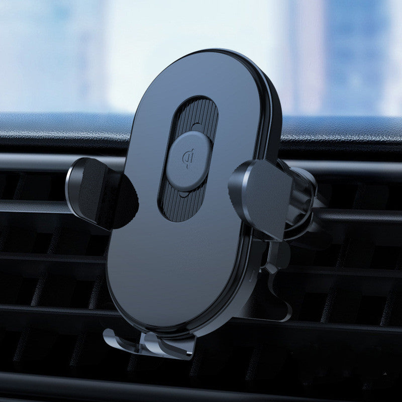 Cargador de coche inalámbrico inteligente de carga rápida con tecnología negra de 15 W