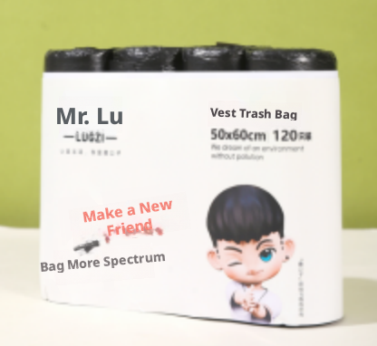 Household Thickened Garbage Bag-Vest-Black-45 * 60cm-150 pcs
