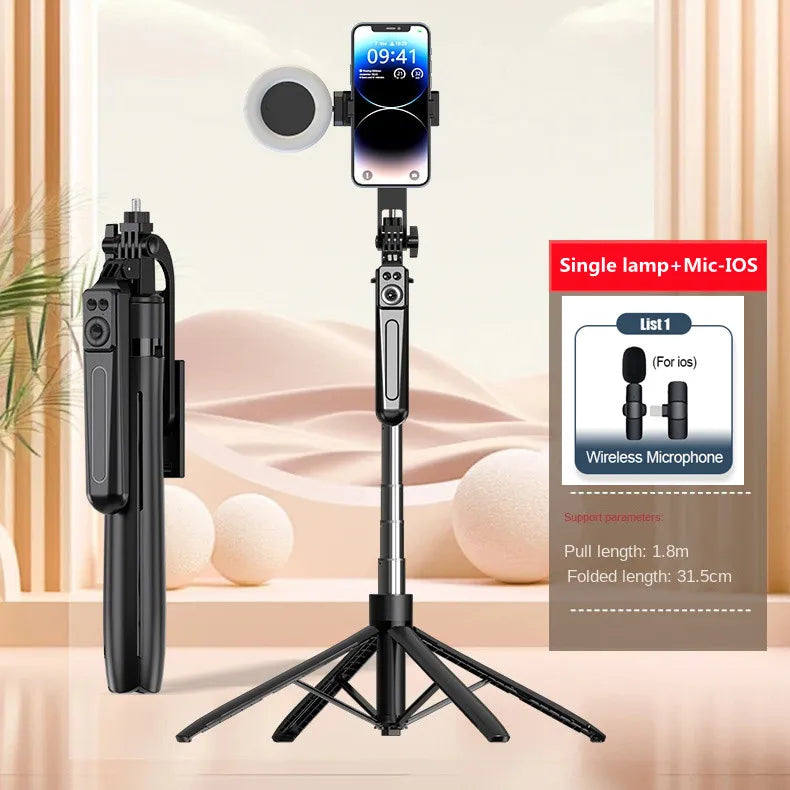 New 1.8m Tripod for Smartphone Camera,Tripods Stand with Bluetooth shutter,Wireless Selfie Stick brackets with Phone Holder