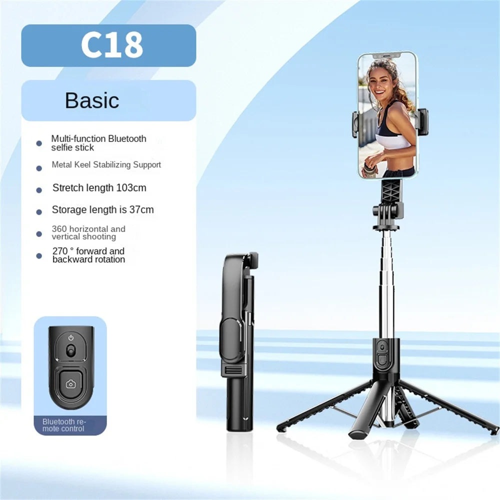 2025 Portable selfie four tripod wireless remote control Mobile phone holder for video recording recording and live streaming