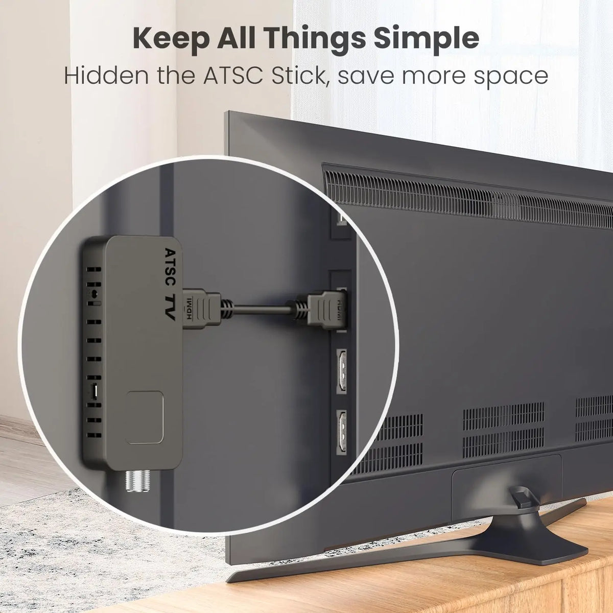 Mini Boîtier convertisseur TV numérique HD FTA ATSC Tuner USB Multimédia Enregistrement PVR EPG Caché derrière la TV Compatible Corée Canada Mexique États-Unis