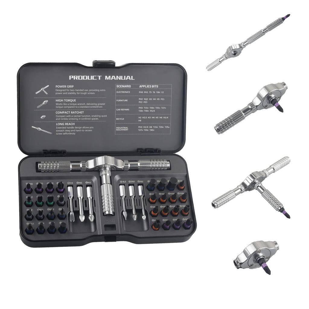40 in 1 Magnetic Screwdriver Set DIY Ratchet Mini Screwdriver Set Removable self-assembly Precision Screwdriver kit Magnetic