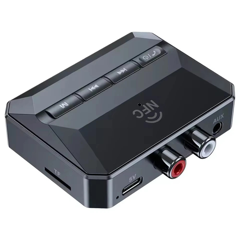 NFC Bluetooth Audio Receiver RCA 3.5mm AUX USB Wireless Adapter With MIC Support U-Disk/TF Card Play For Car Kit Speaker