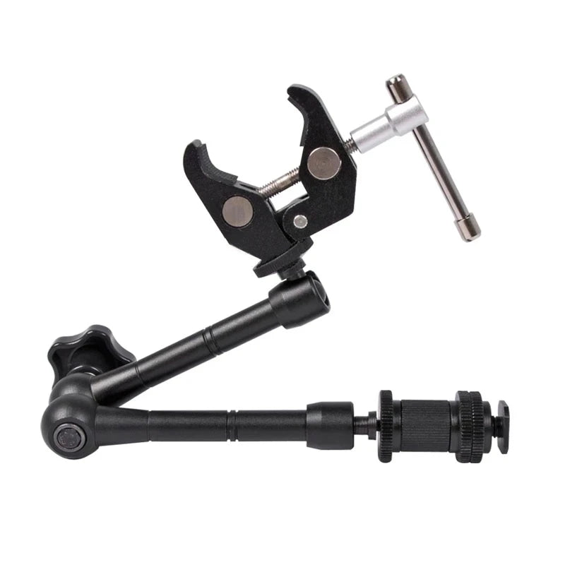 Super Clamp 7/11 inches Adjustable Magic Articulated Arm for Mounting HDMI Monitor LED Light LCD Video Camera Flash Camera DSLR
