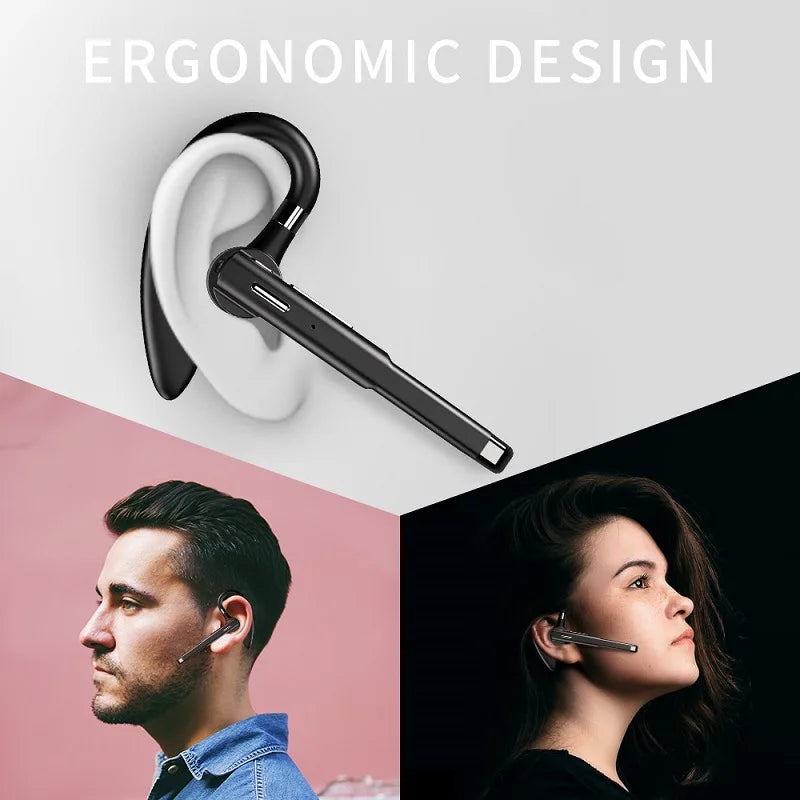 Auriculares inalámbricos con micrófono, audífonos Bluetooth con cancelación de ruido ENC, manos libres para negocios, conducción