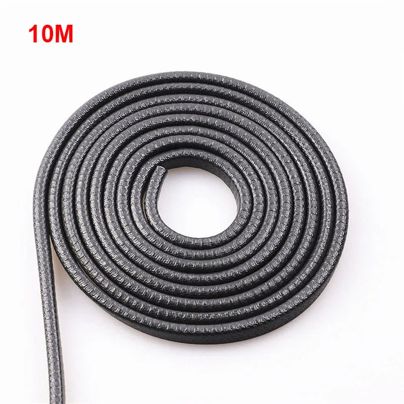 Protector de puerta de coche de 5/10M, tira de protección contra arañazos en el borde, moldura universal, protección anticolisión para puerta de coche con moldura de acero para coche