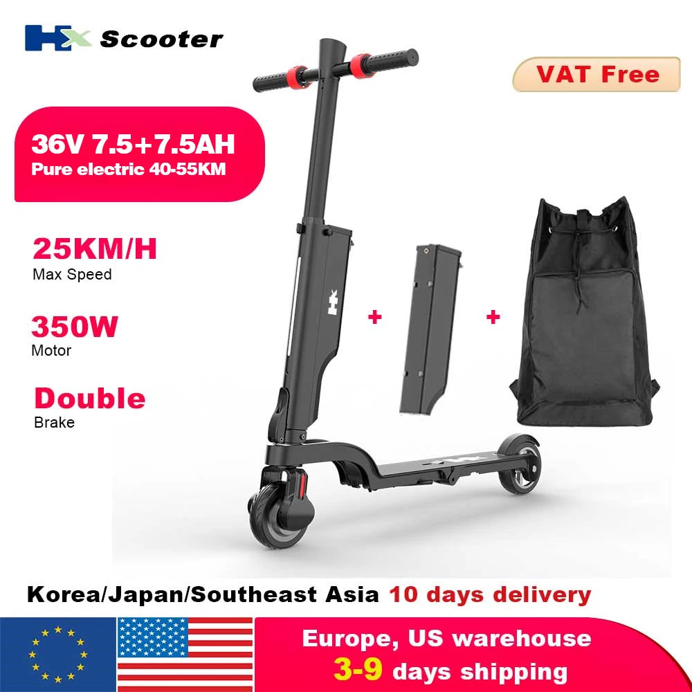 HX X6 electric scooter EScooter 350W 25KM/H Electric scooters Foldable Electric Kick Scooters 5.5 Inch APP Smart adult e scooter