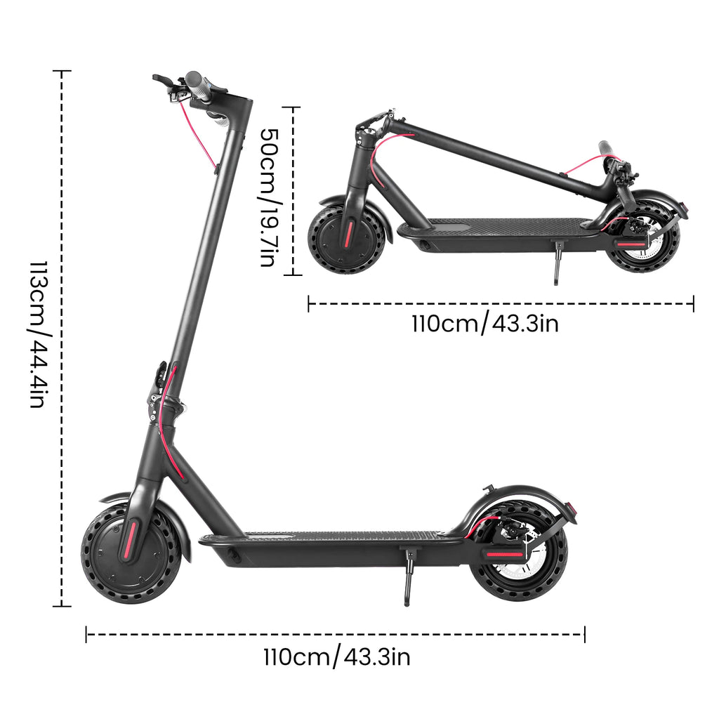 Electric Scooter 350W E Scooter Shock-absorbing ‎8.5 Inches Folding waterproof Commuting Electric Scooters