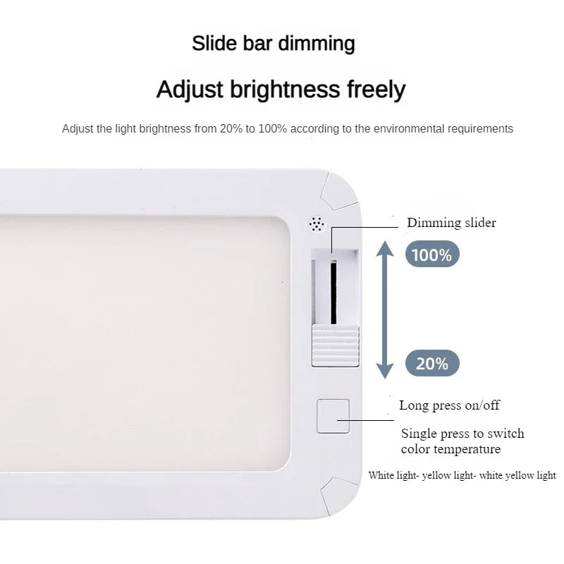 RV Interior Light 96LED 3 Color Dimmable Interior Lighting 12V-30V Ceiling Dome Light for Campers RV Truck Motorhome Caravan