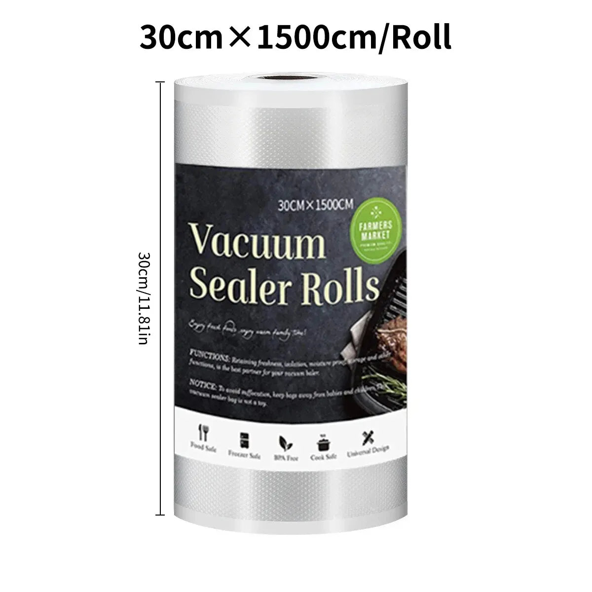 SaengQ Kitchen Food Vacuum Sealer Bag Sous Vide Storage Bags For Vacuum Packaging 12/15/20/25/30cm*1500cm/Rolls