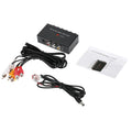 Portable AV Intelligent Switcher 2 to 1 Channel RCA Audio Video Switcher with Button Control Support Auto / Manual Control