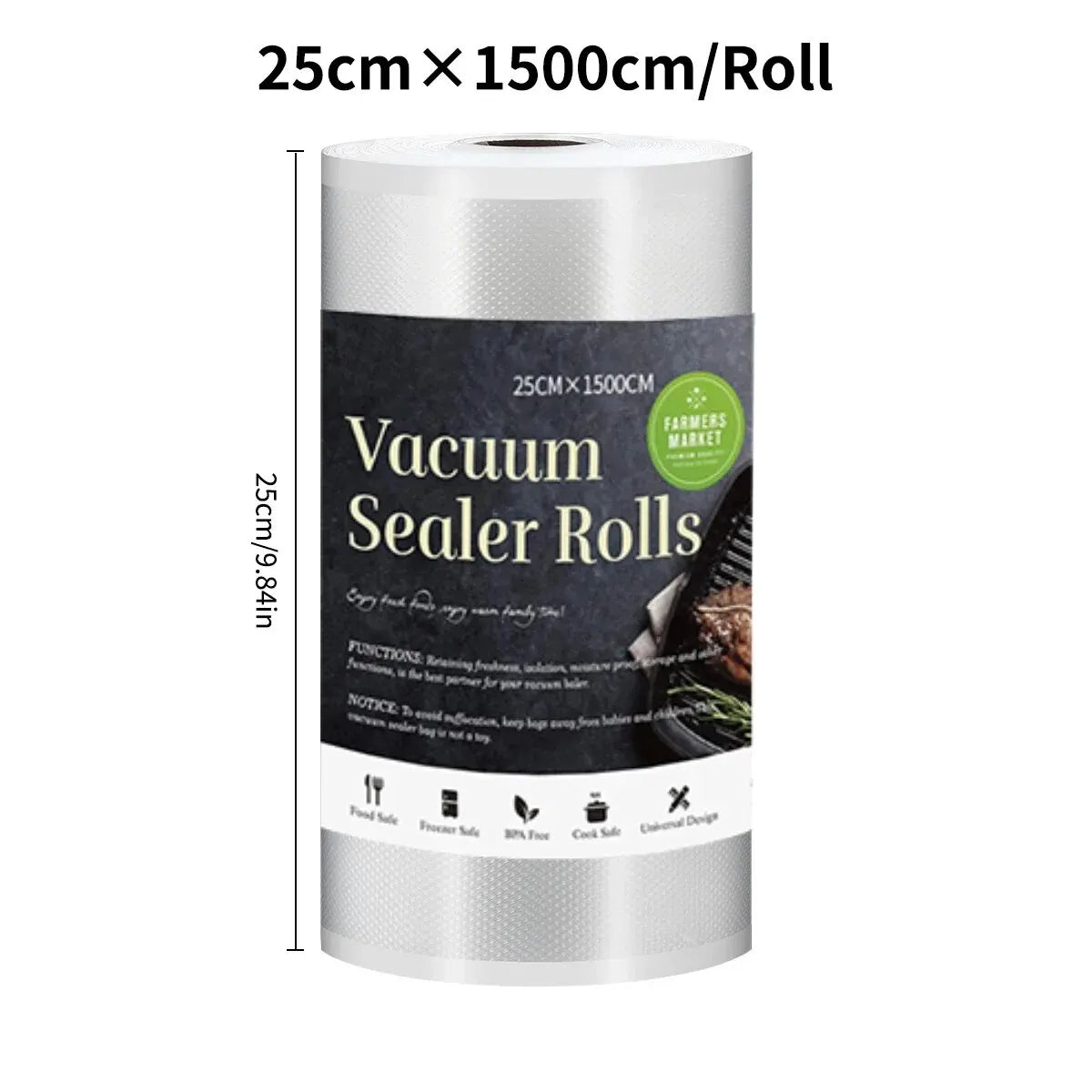 SaengQ Kitchen Food Vacuum Sealer Bag Sous Vide Storage Bags For Vacuum Packaging 12/15/20/25/30cm*1500cm/Rolls