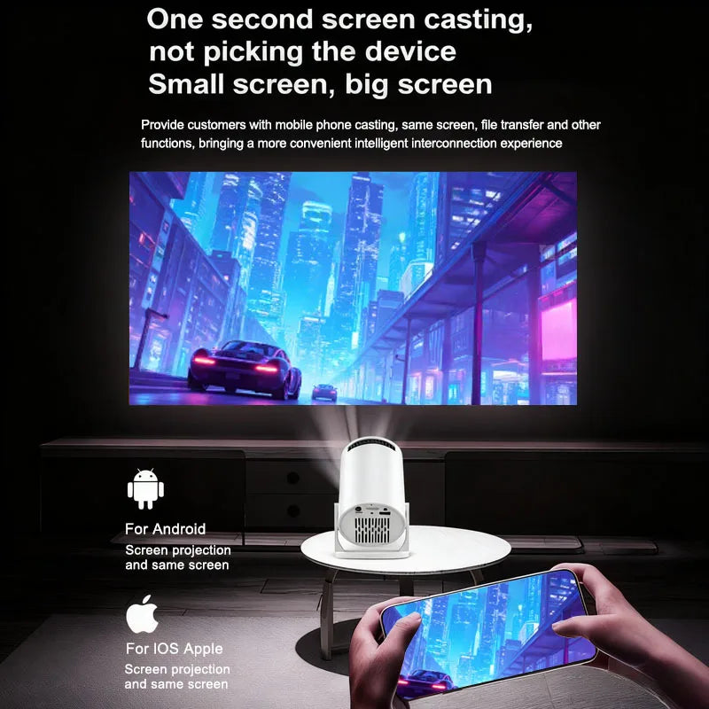 Proyector doméstico Y2S de alta definición. Proyector portátil. Se puede conectar a un teléfono móvil. Cine móvil.