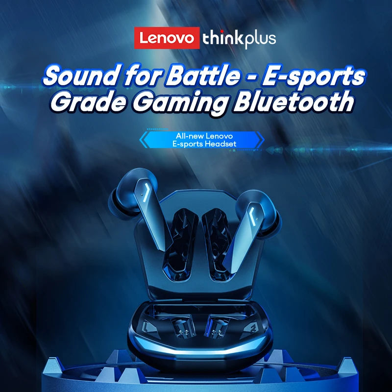 Original Lenovo GM2 Pro TWS Bluetooth 5.3 Earphones Dual Modes Music Game Earbuds HD Calls With Built-in 2 Mics Sport Headphones