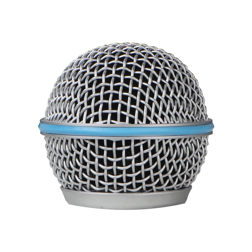Mesh Ball Head Wired Wireless Microphone Grille Microphone Replacement Head Steel Shure SM58 Beta 58A