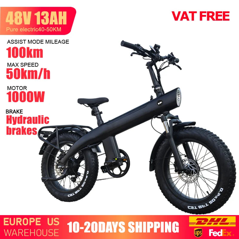 HUANCI Q3 Mountain electric bike 2000W 57KM/H electric dirt bike 48V 20AH Electric bicycle Ebike 20Inch fat tire Off-Road e bike