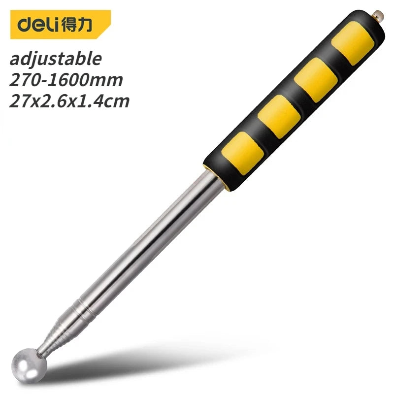 Deli 98/115/160CM Multifunction Telescopic Self Defense Hammers Empty Drum Hammer Room Test Rod Inspection Room Tools Metel Test