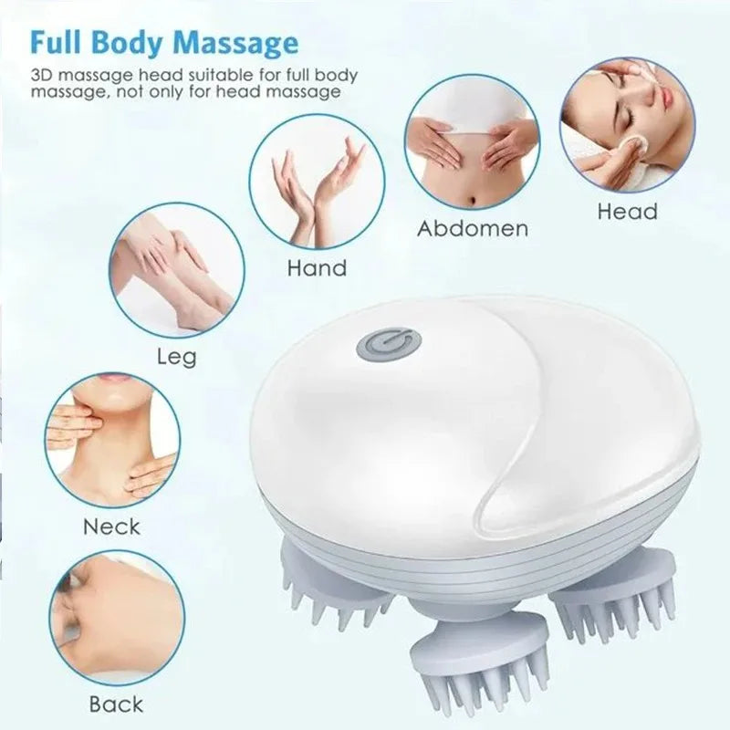 Electric Scalp Head Massager Cat Massager Therapy Antistress Relax Body Massage Remove Muscle Tension Tiredness Massageador Tool