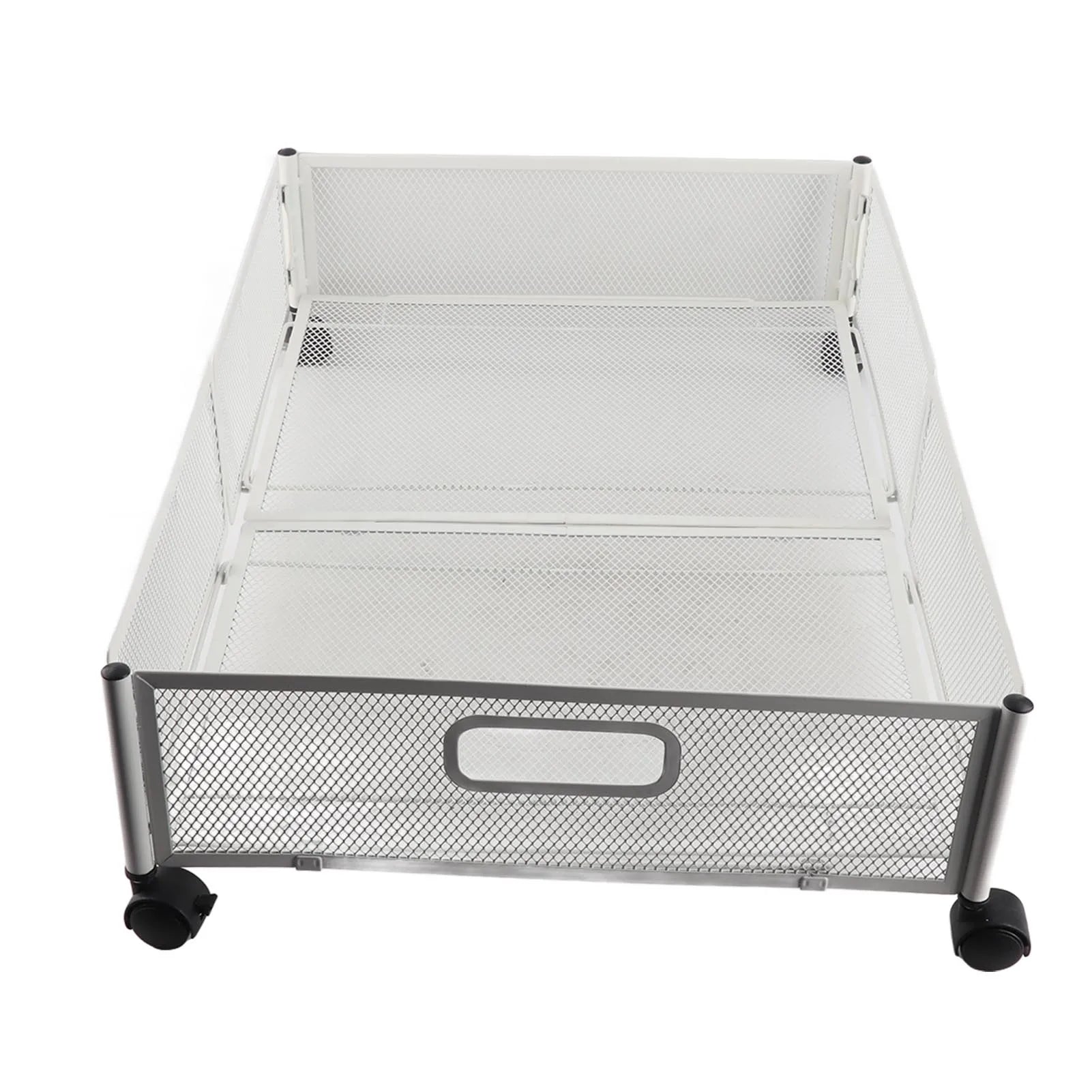 Foldable Under Bed Storage Container with Wheels Multifunctional Home Dorm Toys Clothes Books Shoes Storage Bins Visible