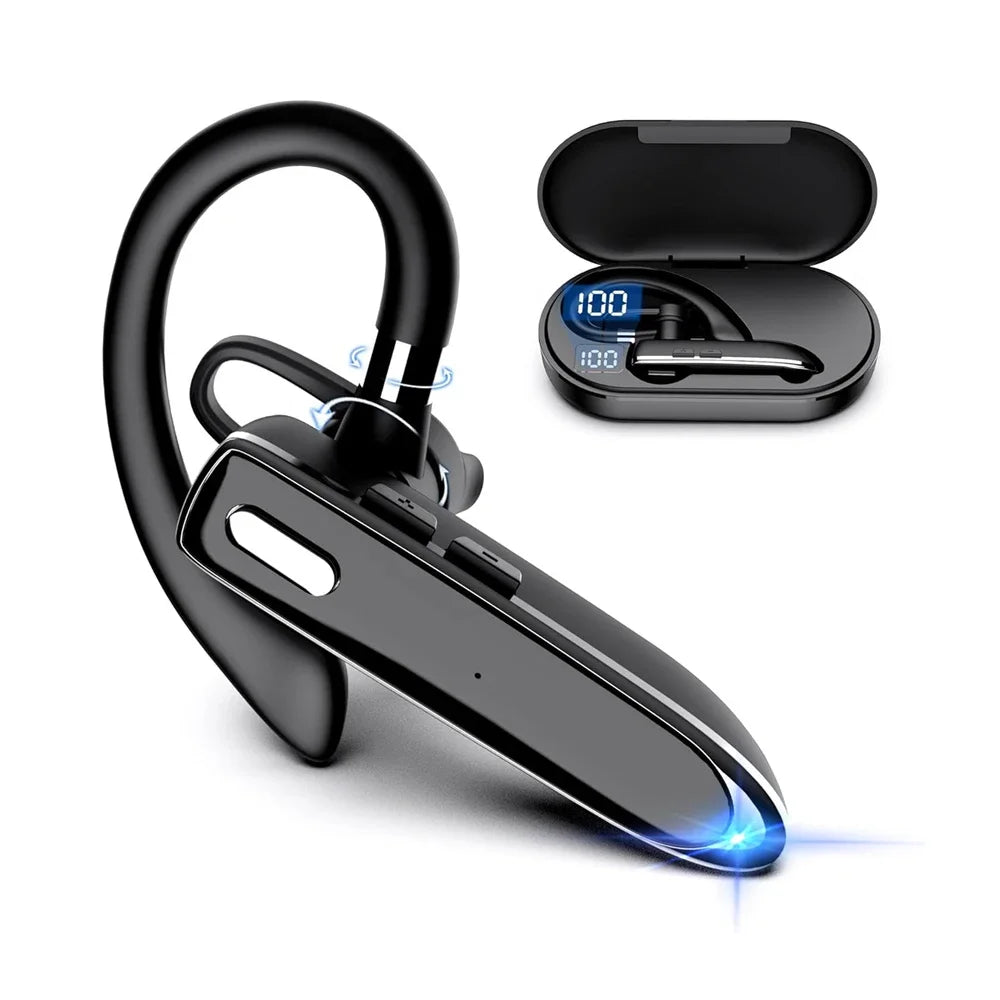 Auriculares Bluetooth inalámbricos con micrófono, audífonos con cancelación de ruido ENC, manos libres para negocios, auriculares para conducir